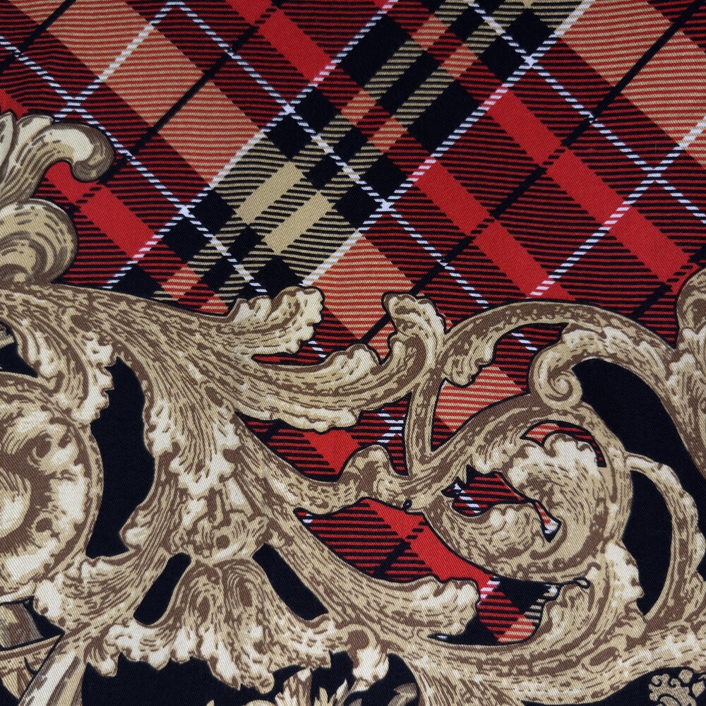 Vintage 80s EXPRESS Power Blazer Baroque Tartan Plaid Equestrian Made USA Size L - Picture 12 of 14